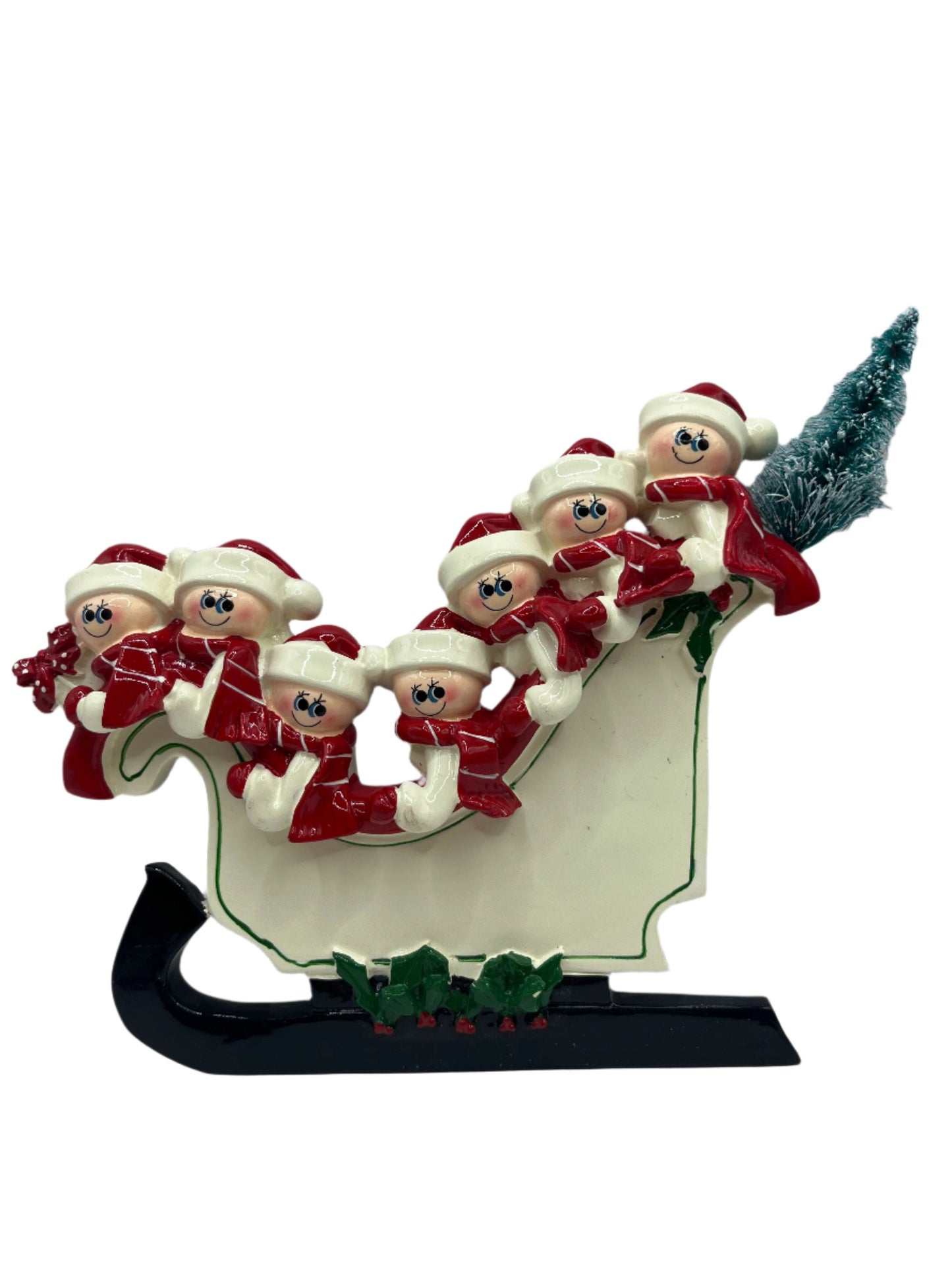 Christmas Family of 7 in a Sleigh Stand up Decoration