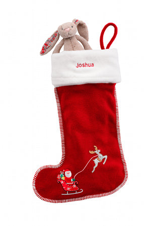 Christmas Santa Fleece Stocking- Personalised