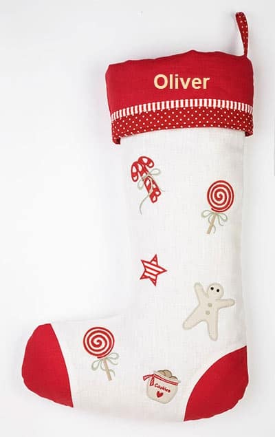 Personalised Gingerbread Man & Sweetie Christmas Stocking