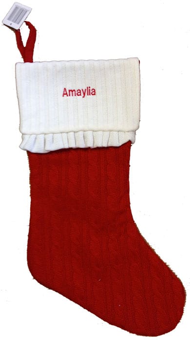 Cable Knit Christmas Stocking - Personalised