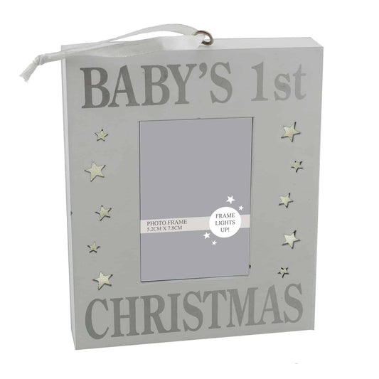 Light Up Baby's 1st Christmas Photo Frame - Sale