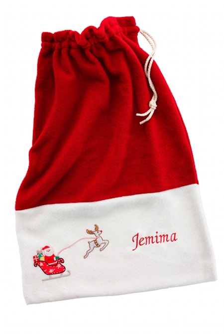 Christmas Santa Fleece Sack - Personalised